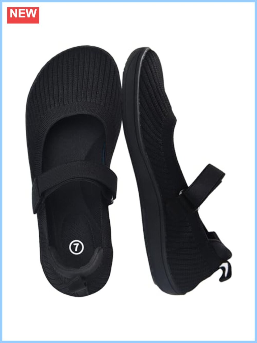 Wide Toe Box Barefoot Ballet Flats Breathable Knit Slip-On Women's Shoes